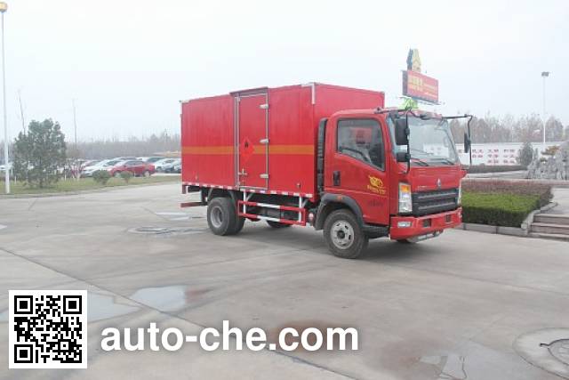 Luye flammable gas transport van truck JYJ5047XRQD