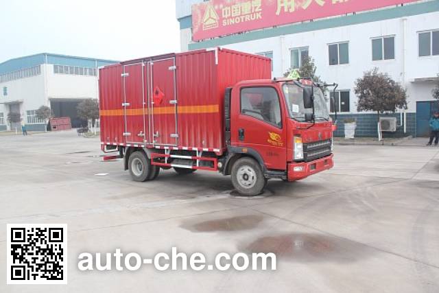 Luye flammable liquid transport van truck JYJ5047XRYE
