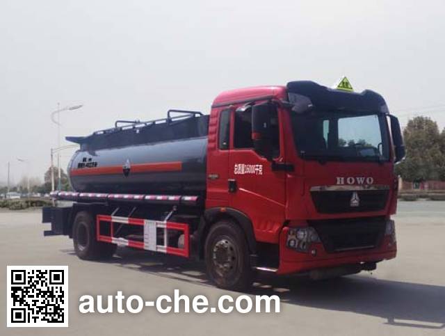 Sinotruk Huawin corrosive substance transport tank truck SGZ5160GFWZZ5T5