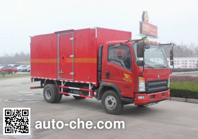 Sinotruk Howo flammable gas transport van truck ZZ5087XRQF331CE183