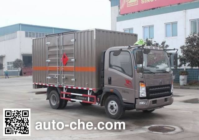 Sinotruk Howo flammable liquid transport van truck ZZ5087XRYF331CE183