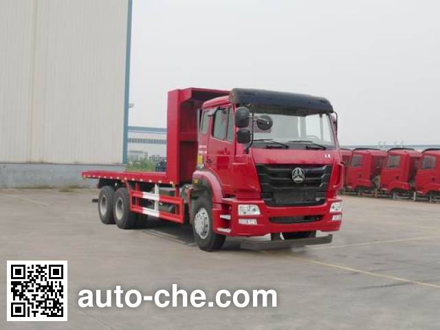 Sinotruk Hohan flatbed truck ZZ5255TPBM4046D1
